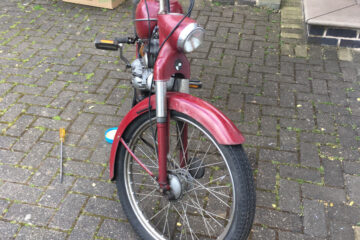 PUCH MS50V 1970 classic moped for sale RED – running GC RIDE AWAY
