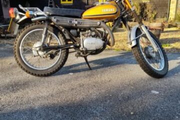 Classic Yamaha Enduro Motorcycle CT175 trail bike. 1973 US import original gold