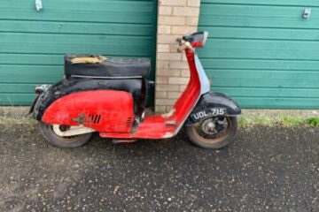 Agrati Garelli Capri 70cc Barn find project.  Not Vespa or Lambretta