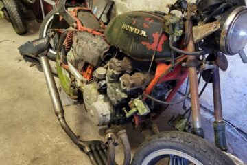 honda CB750KZ project with v5 barn find