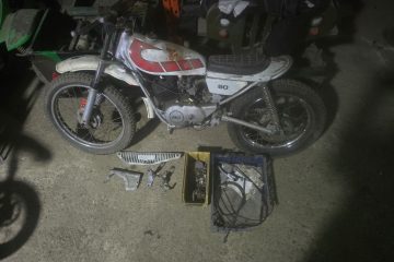 Yamaha TY 80 restoration project barn find stood for years